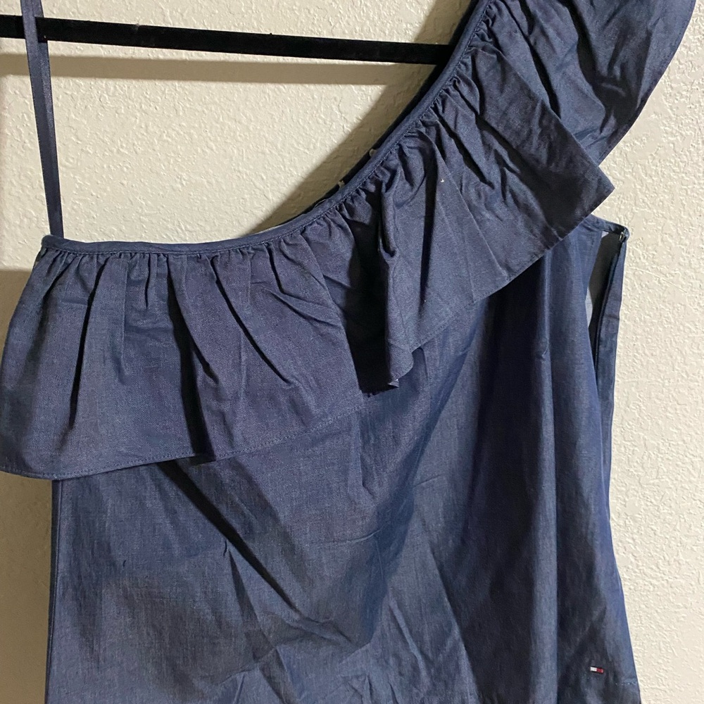 Tommy Hilfiger Dark Blue One-Shoulder Dress